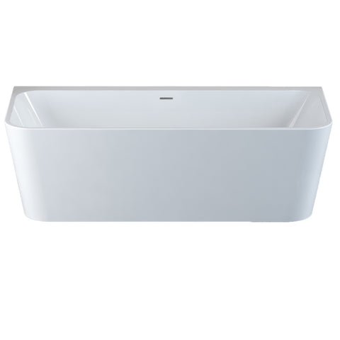 Seima Plati 135 Back to Wall Bath 1500mm (Integrated Overflow) Gloss White 192717