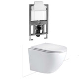 Seima Arko Wall Hung Toilet Suite Clean Flush (C201 Cistern) Flat Seat Matte White 192591