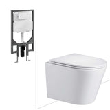 Seima Modia Wall Hung Toilet Suite Clean Flush (C200 Cistern) Slim Seat Gloss White 191966