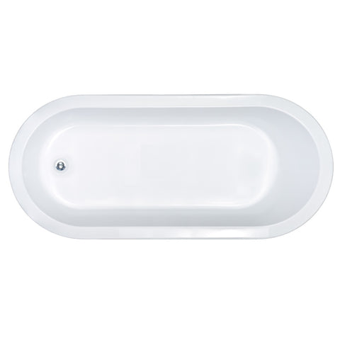 Seima Limni 135 Inset Island Bath 1700mm Gloss White + Flexiwaste Overflow Kit & Pop-Out Waste Matte Black 192911
