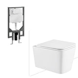 Seima Plati Wall Hung Toilet Suite Clean Flush (C200 Cistern) Gloss White 192465