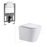 Seima Modia Wall Hung Toilet Suite Clean Flush (C201 Cistern) Slim Seat Gloss White 191965