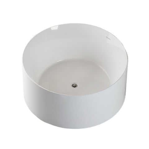 Seima Arko 130 Freestanding Round Bath 1300mm w/ Overflow Gloss White 192461