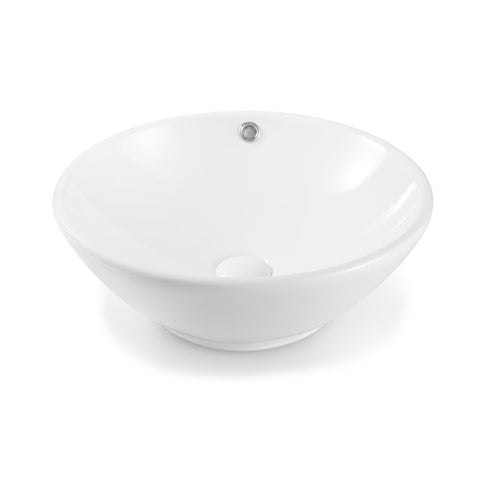 Seima Syros 400 Above Counter Basin Round w/ Overflow 440x440mm (No Taphole) Gloss White 192635