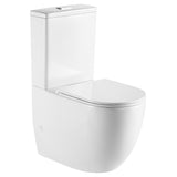 Fienza Sienna Back To Wall Toilet Suite Slim Seat (90-160mm) White T1020S-2