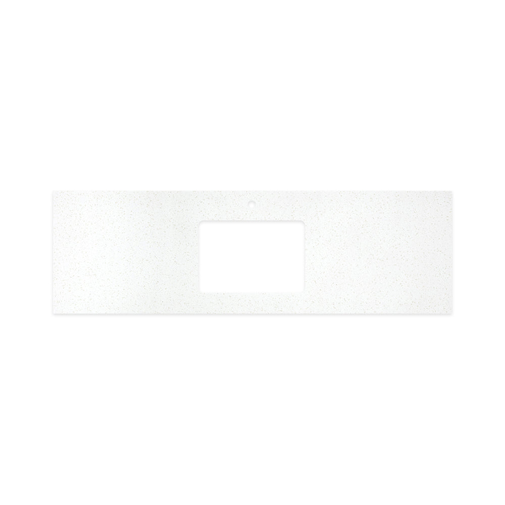 Fienza Solid Surface Benchtop 1500mm w/ Undermount Basin Hole (1 Taphole) Snowflake 531-117