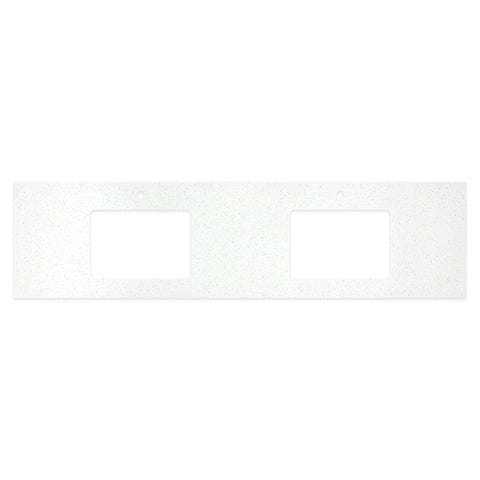 Fienza Solid Surface Benchtop 1800mm w/ Double Undermount Basin Holes (1 Taphole) Snowflake 531-119