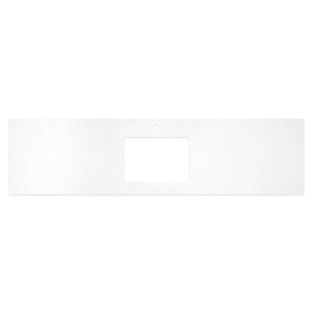 Fienza Solid Surface Benchtop 1800mm w/ Undermount Basin Hole (1 Taphole) Snowflake 531-126