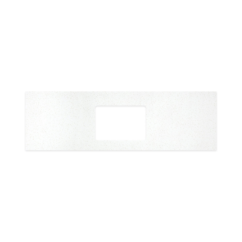 Fienza Solid Surface Benchtop 1500mm w/ Undermount Basin Hole (No Taphole) Snowflake 531-145