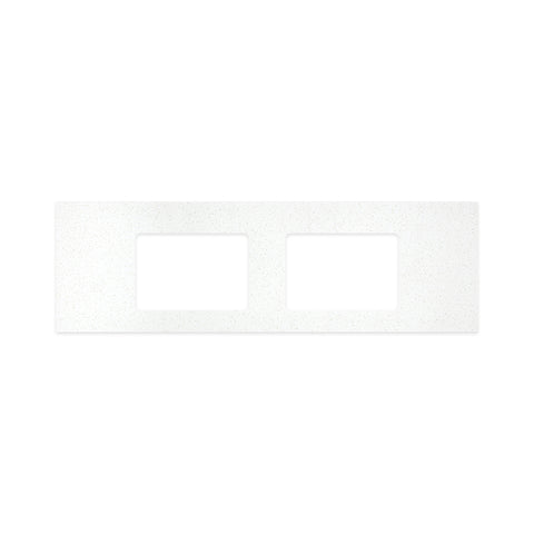 Fienza Solid Surface Benchtop 1500mm w/ Double Undermount Basin Holes (No Taphole) Snowflake 531-146