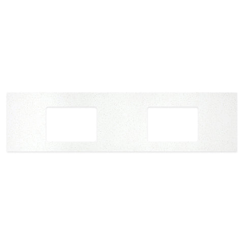 Fienza Solid Surface Benchtop 1800mm w/ Double Undermount Basin Holes (No Taphole) Snowflake 531-147