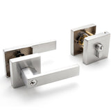 Trio Entrance Combo Everest Lever/Double Deadlock Square Satin Chrome WQL/QB65SCC