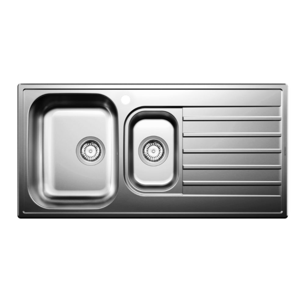 BLANCO LIVI 6S Salto Single Bowl Inset Sink with Left Hand Drainer (1 Taphole) Stainless Steel 528221