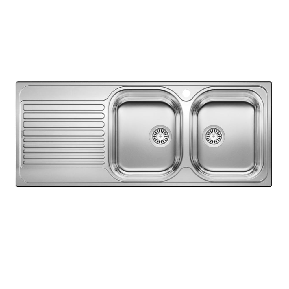 BLANCO TIPO 8S Single Bowl Inset Sink with Left Hand Drainer (1 Taphole) Stainless Steel 528228