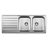 BLANCO LIVI 8S Salto Single Bowl Inset Sink with Right Hand Drainer (1 Taphole) Stainless Steel 527014