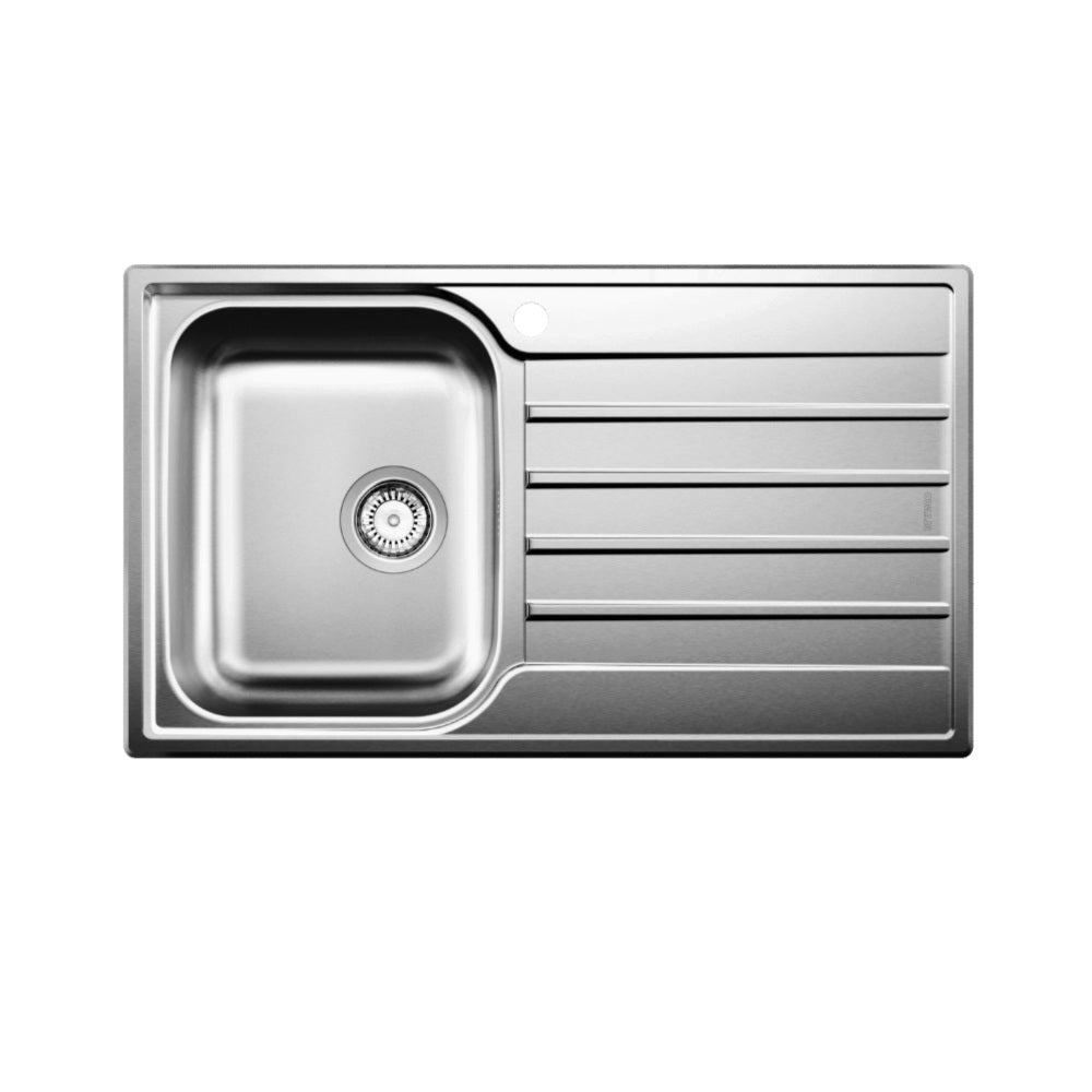 BLANCO LIVI 45S Salto Single Bowl Inset Sink with Left Hand Drainer (1 Taphole) Stainless Steel 527009