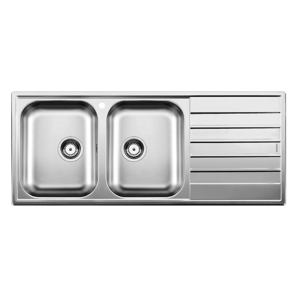 BLANCO LIVI 8S Salto Single Bowl Inset Sink with Left Hand Drainer (1 Taphole) Stainless Steel 527013
