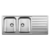 BLANCO LIVI 8S Salto Single Bowl Inset Sink with Left Hand Drainer (1 Taphole) Stainless Steel 527013