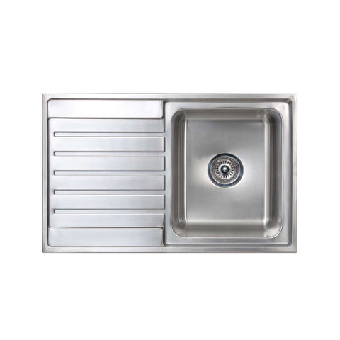 Seima Sink Kubic 100 Single Bowl 800x500mm Abovemount (No taphole) Stainless Steel 191636