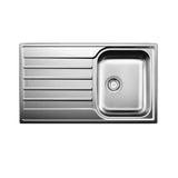 BLANCO LIVI 45S Salto Single Bowl Inset Sink with Right Hand Drainer (1 Taphole) Stainless Steel 527008