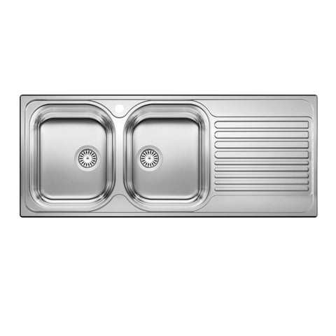 BLANCO TIPO 8S Single Bowl Inset Sink with Right Hand Drainer (1 Taphole) Stainless Steel 528227