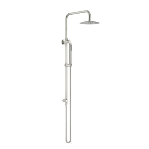 Linkware Elle 316 Stainless Steel Collection Twin Shower on Rail Brushed Stainless SST6808B