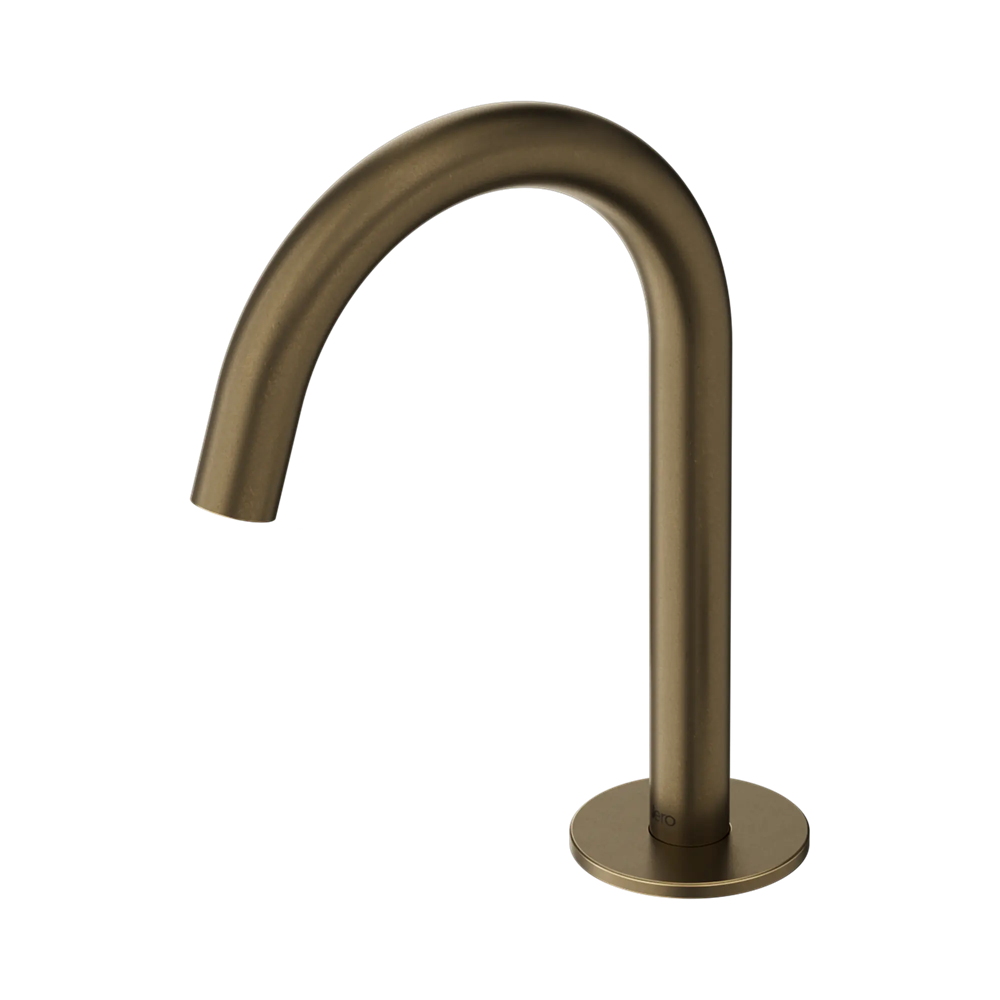 Nero Serenity Basin Spout Arc Tumbled Antique Brass 24C001TA