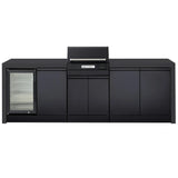 Crossray Extreme Electric BBQ Outdoor Kitchen w/ Single Fridge Black TCEK-09