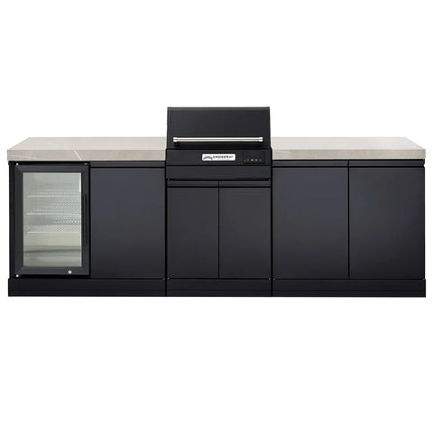 Crossray Extreme Electric BBQ Outdoor Kitchen w/ Single Fridge Grey TCEK-15