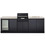 Crossray Extreme Electric BBQ Outdoor Kitchen w/ Sink & Single Fridge Grey TCEK-16