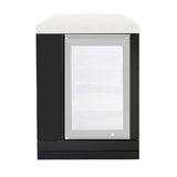 Crossray Double Side Fridge Cabinet Only (C/W Magnetic Front Side & Top Trim) Black TCK-FRIDGECAB60