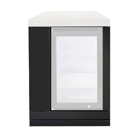 Crossray Double Side Fridge Cabinet Only (C/W Magnetic Front Side & Top Trim) Black TCK-FRIDGECAB60