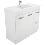 Fienza Unicab On Kickboard Vanity 1000mm Right Hand Drawers (Cabinet Only) Gloss White 100NKWR
