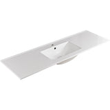 Fienza Dolce Ceramic Top 1500x460mm Single Bowl (1 Taphole) Gloss White TCL150S
