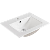 Fienza Dolce Ceramic Top 600x460mm (1 Taphole) Gloss White TCL60