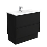 Fienza Dolce Amato On Kickboard Vanity (1 Taphole) 900mm Satin Black TCL90BBK