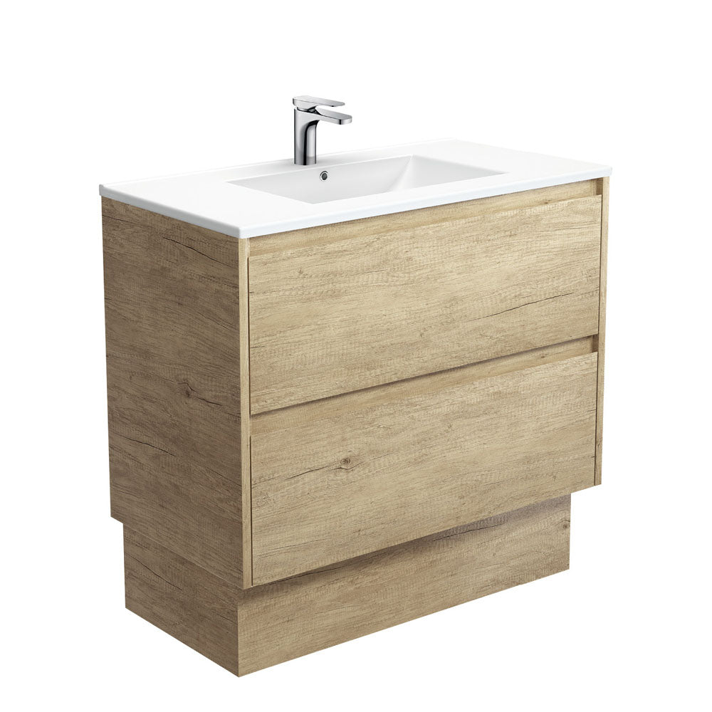 Fienza Dolce Amato On Kickboard Vanity (1 Taphole) 900mm Scandi Oak TCL90BSK
