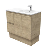 Fienza Dolce Edge Offset On Kickboard Vanity Right Basin (1 Taphole) 900mm Scandi Oak TCL90RSK
