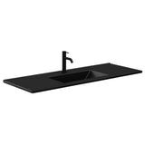 Fienza Bayview Wall Hung Vanity 1200mm 2 Doors Ultra White Matt / Dolce Matte Black Top B120W-DB