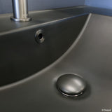 Fienza Bayview Wall Hung Vanity 1200mm 2 Doors Ultra White Matt / Dolce Matte Black Top B120W-DB