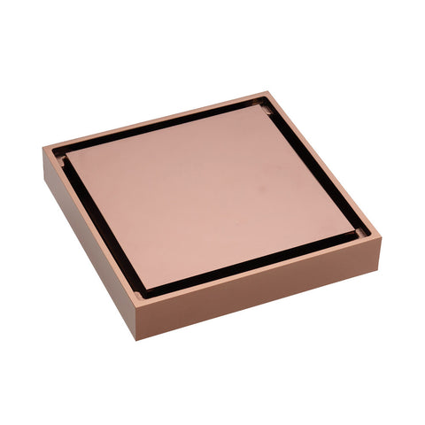 Fienza Floor Waste 100mm Square Tile 2-In-1 (88mm Outlet) Rose Gold TIW85DRG