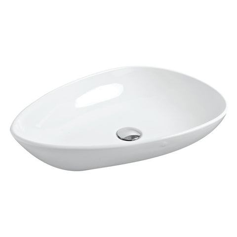 Argent Grace Teardrop Above Counter Basin 595mm No Taphole White TP20MUL00