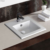 Fienza Allison Square Drop In Basin 425x425mm (3 Taphole) Gloss White TR4583-3