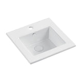 Fienza Allison Square Drop In Basin 425x425mm (3 Taphole) Gloss White TR4583-3