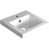 Fienza Alison Semi Inset Basin 405x405mm (Incl. Semi Inset Cut) Gloss White TR4975-SEMI