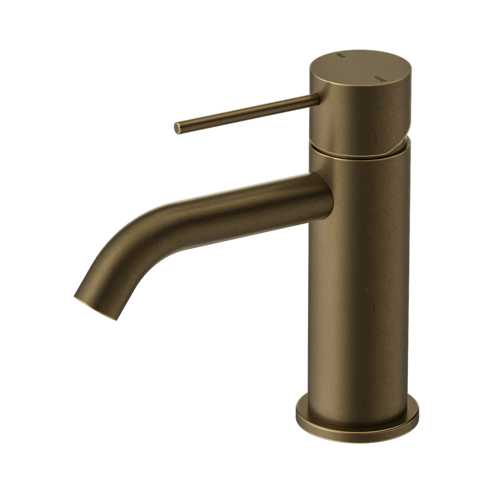 Nero Mecca Basin Mixer Tumbled Antique Brass NR221901TA