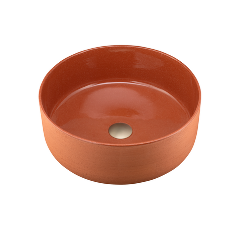 Oliveri Terzofoco Circular Counter Top Basin 420mm Red Clay TZ0209RC