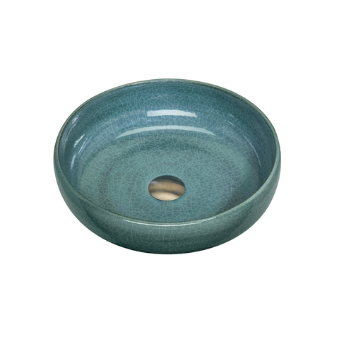 Oliveri Terzofoco Curved Counter Top Basin 400mm Emerald Green TZ0302EG