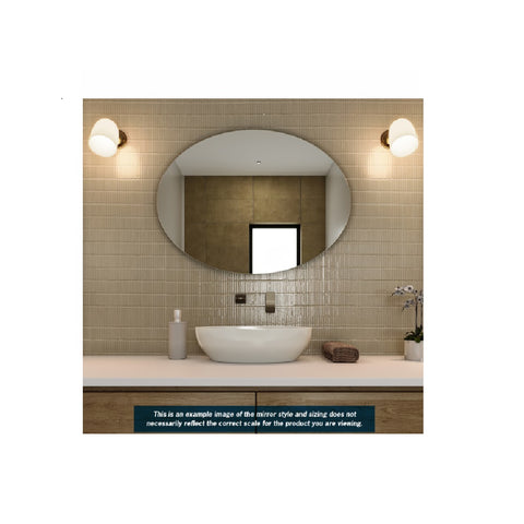 Thermogroup Cody Polished Edge Oval Mirror - 600x800mm with Hangers and Demister CO6080HND