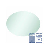 Thermogroup Cody Polished Edge Oval Mirror - 900x750mm with Hangers and Demister CO9075HND